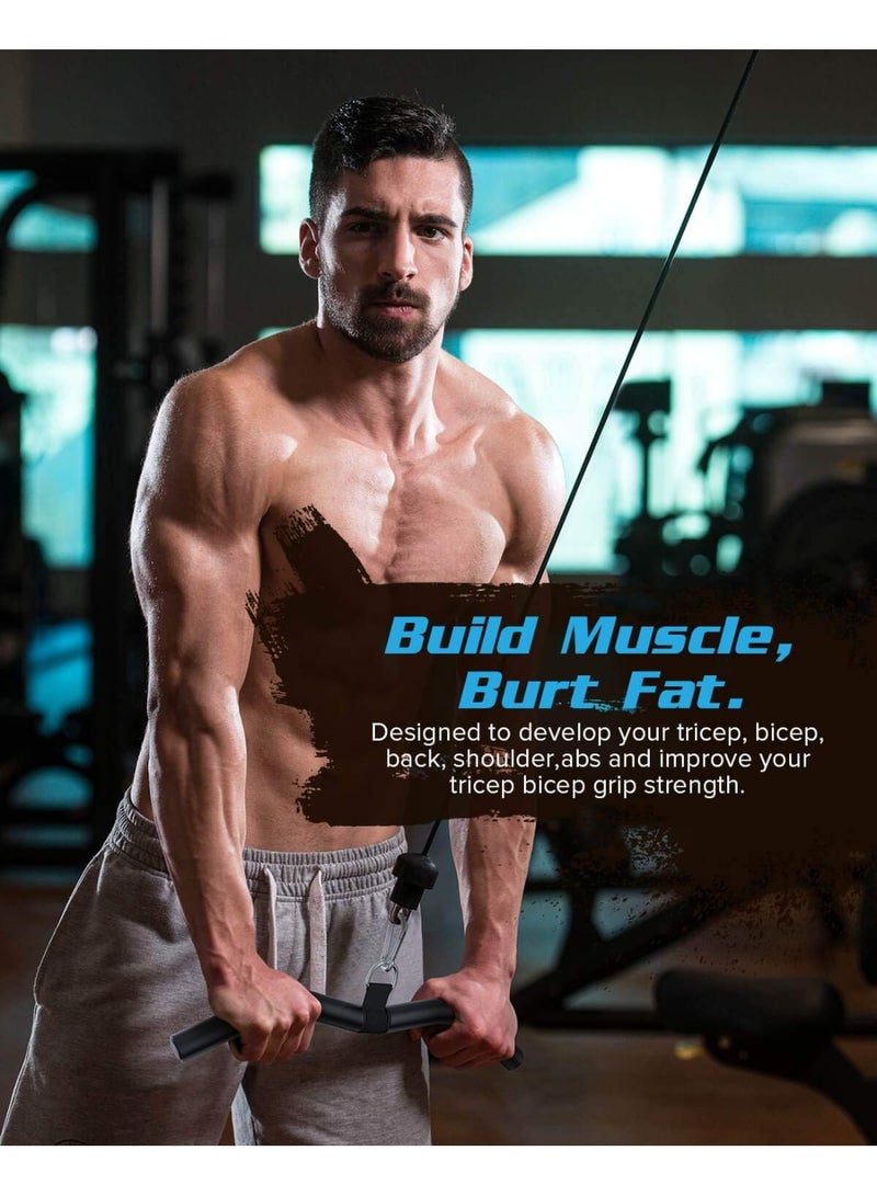 jaexest 19-Inch LAT Pulldown Bar – Upgraded Cable Machine Attachment for Home Gym – Curl & Triceps Press Down Bar Handle for Pulley System – Universal Rowing LAT Bar - Image 2